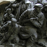 A Soviet World-War II memorial in Kiev, Ukraine