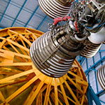 third stage engine and top of second stage