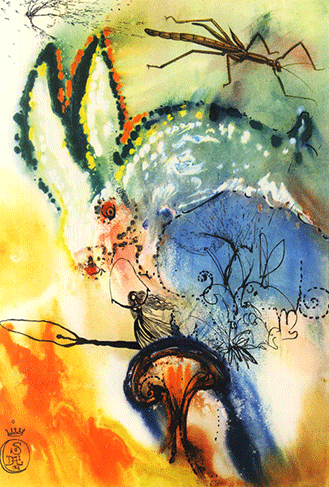 A Dali painting called down the rabbit hole