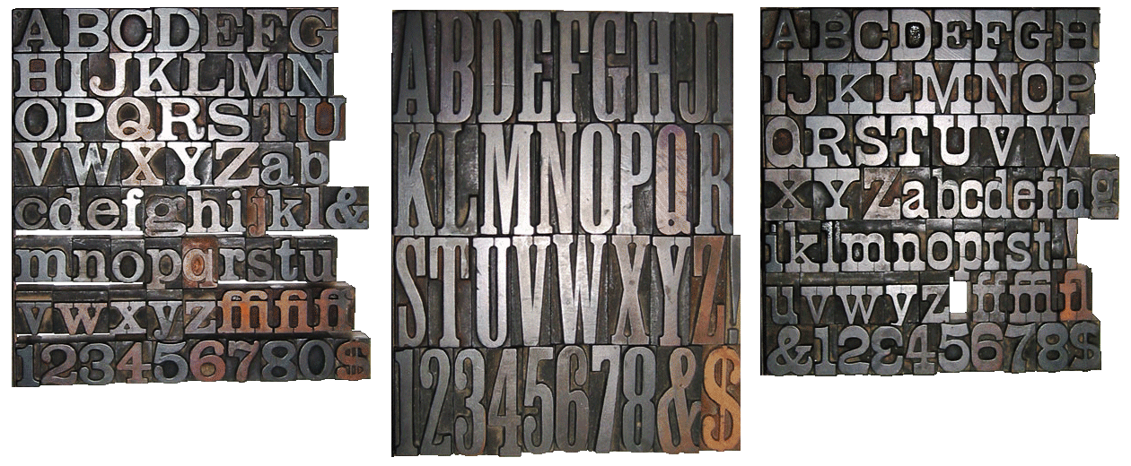 image of carved wooden typefaces